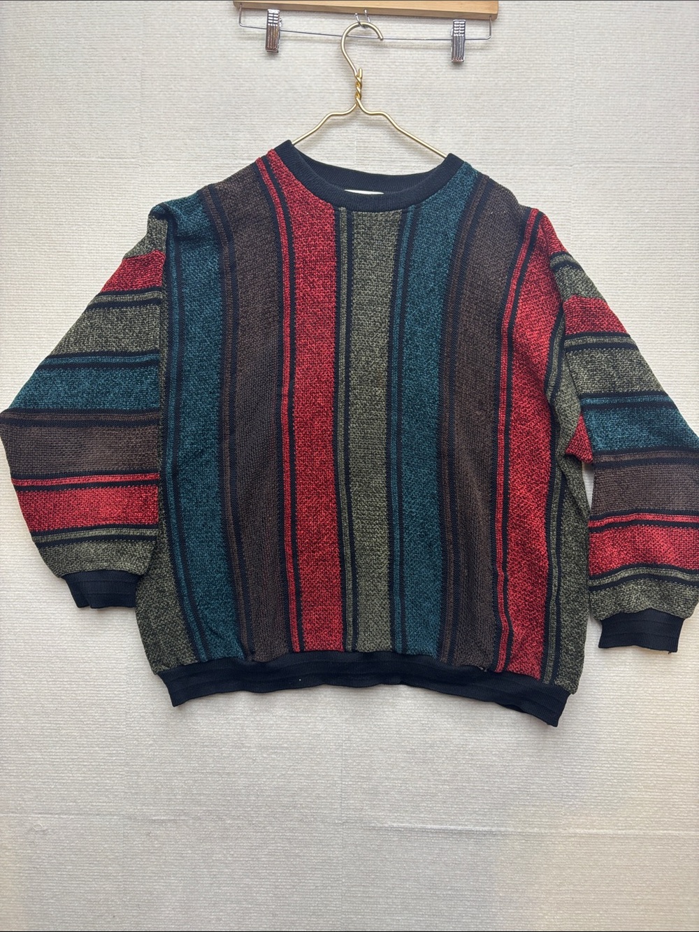 Norm Thompson | vintage Multicolor Striped Crewneck Sweater XXL